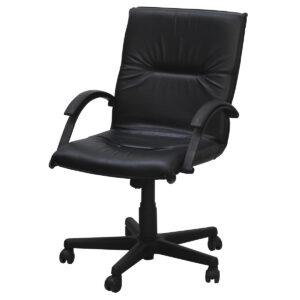 Cadeira Girat. Diretor c/ Braço Fixo (Diretor em Couro)