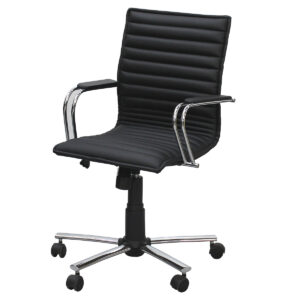 Cadeira Cromada Girat. Estofada Diretor (Pé Reto)