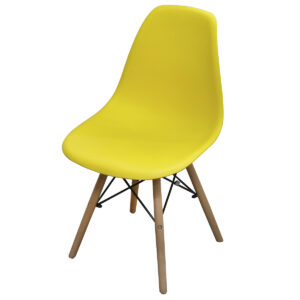 Cadeira B-023 (Eiffel) (Amarela) C/ Pé de Madeira
