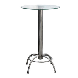 PE DE BISTRO  MOD. CAFE COM TAMPO VIDRO CRISTAL